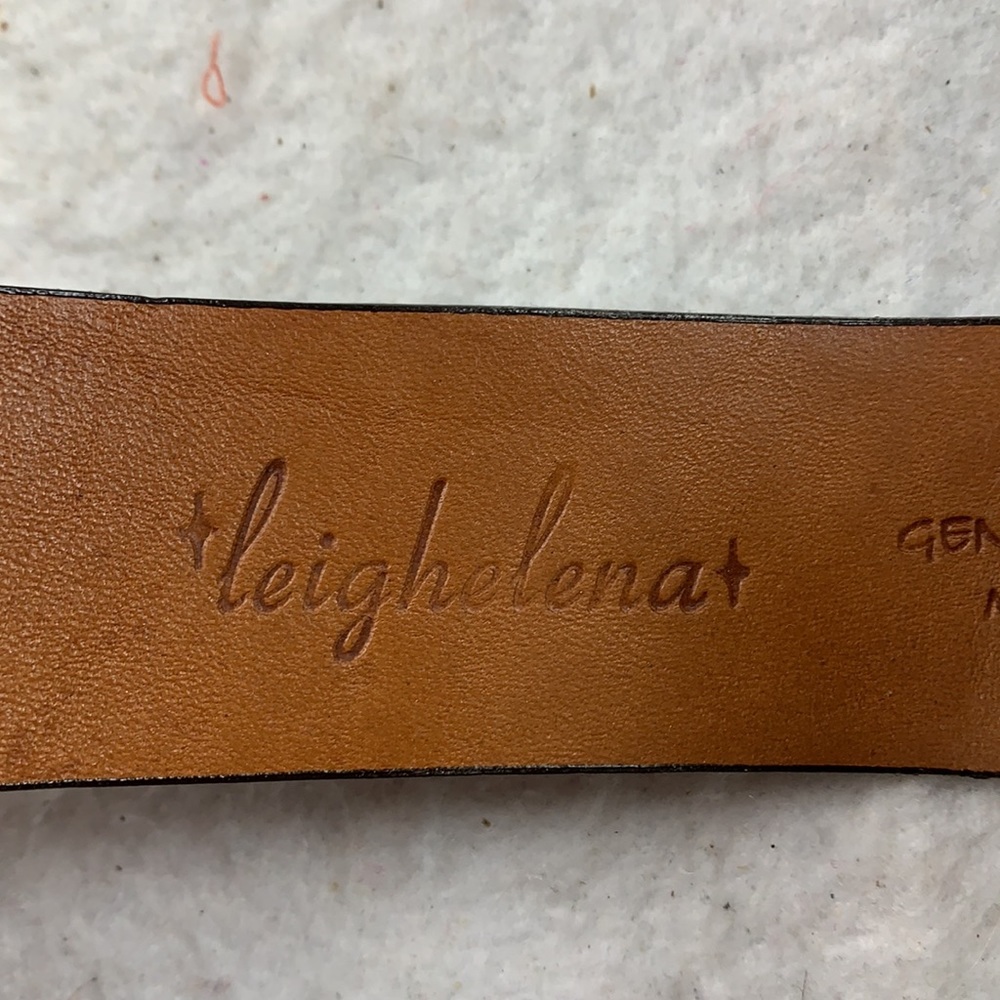 leighelena‎ Wide Cognac lizard jigsaw cuff - Picture 8 of 9